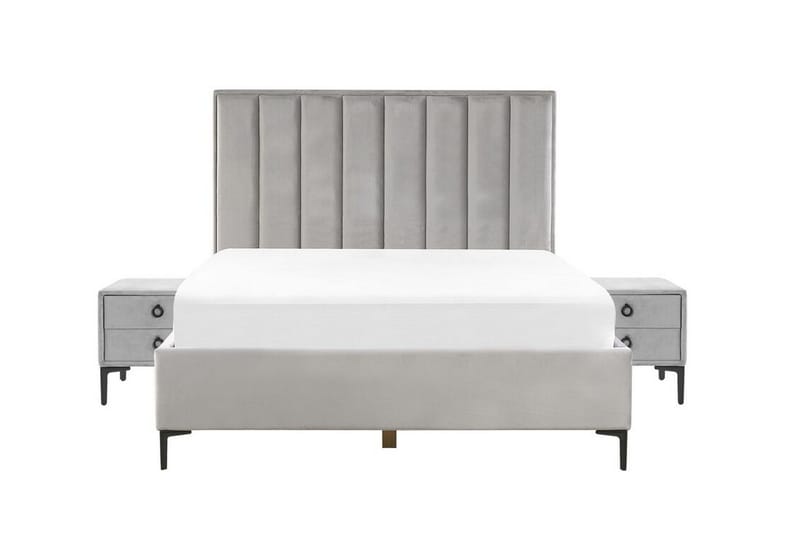 Sezanne Rammeseng 160x200 cm, Fløyel/Grå