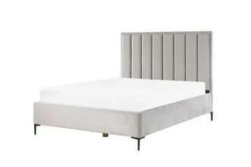 Sezanne Rammeseng 160x200 cm - Fløyel/Grå - Møbler - Senger - Sengeramme & sengestamme