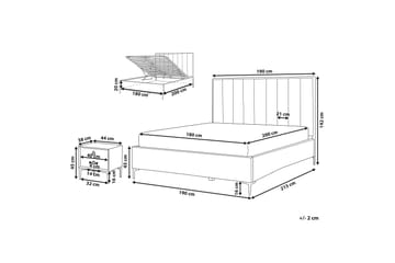 Sezanne Rammeseng 180x200 cm - Fløyel/Blå - Møbler - Senger - Rammeseng