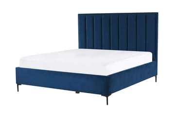 Sezanne Rammeseng 180x200 cm med Oppbevaring - Fløyel/Blå - Møbler - Senger - Sengeramme & sengestamme