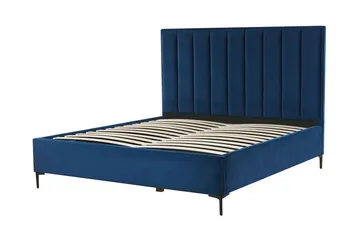 Sezanne Rammeseng 180x200 cm med Oppbevaring - Fløyel/Blå - Møbler - Senger - Rammeseng