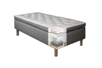 Sundborn Rammeseng 105x200 Grå - Lateks - Møbler - Senger - Enkeltsenger