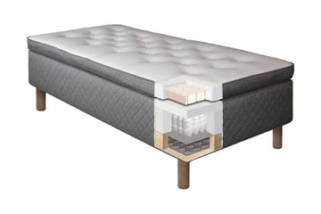 Sundborn Rammeseng 80x200 Grå - Lateks - Møbler - Senger - Enkeltsenger