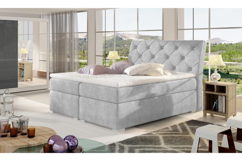 Sutra Rammeseng 180x200 cm, Grå