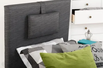 Viken Bas Rammeseng 80X200Cm - Grå, Konisk Eikeben - Møbler - Senger - Enkeltsenger