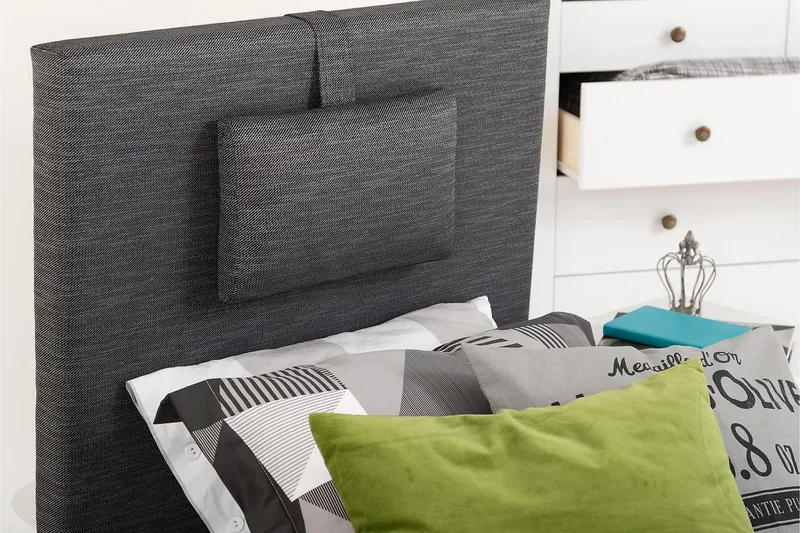 Viken Bas Rammeseng 80X200Cm - Grå, Konisk Eikeben - Møbler - Senger - Enkeltsenger