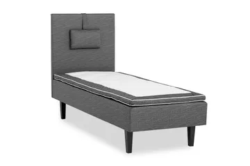 Viken Bas Rammeseng 80X200Cm - Grå, Konisk Eikeben - Møbler - Senger - Enkeltsenger