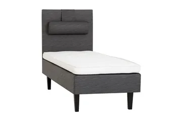 Viken Bas Rammeseng 80X200Cm - Grå, Konisk Svarte Ben - Møbler - Senger - Enkeltsenger