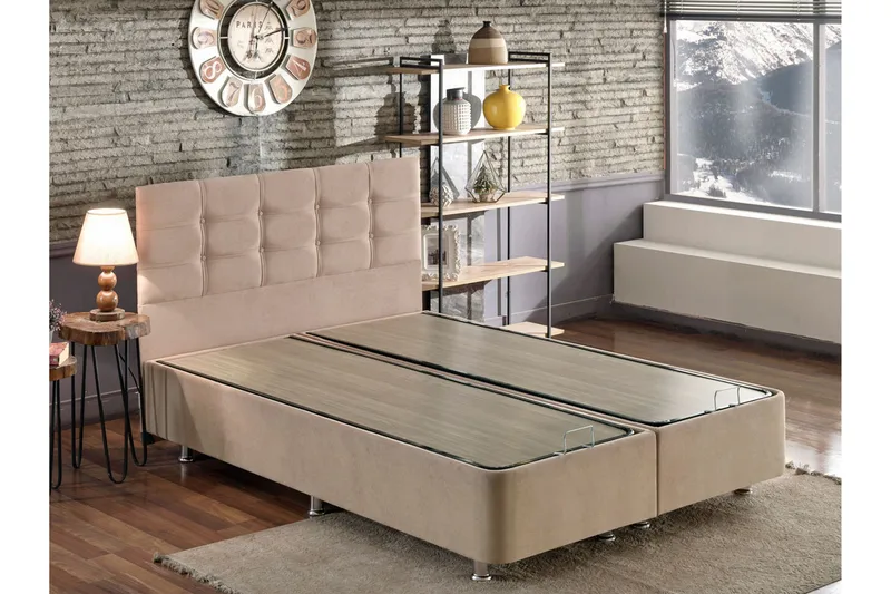 Reghum Sengeramme med Sengegavl 150x200 cm, Lysebrun