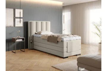 Banti Justerbar Kontinentalseng 90x200 cm - Beige - Møbler - Senger - Regulerbare senger