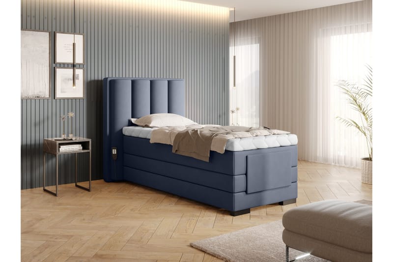 Banti Justerbar Kontinentalseng 90x200 cm - Blå - Møbler - Senger - Regulerbare senger