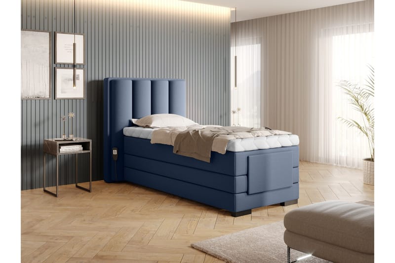 Banti Justerbar Kontinentalseng 90x200 cm - Blå - Møbler - Senger - Regulerbare senger