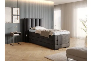 Banti Justerbar Kontinentalseng 90x200 cm - Grå - Møbler - Senger - Regulerbare senger
