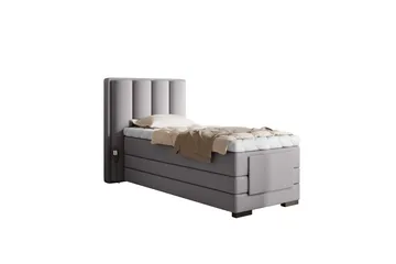 Banti Justerbar Kontinentalseng 90x200 cm - Grå - Møbler - Senger - Regulerbare senger