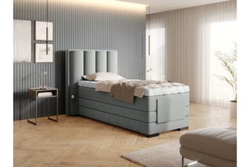 Banti Justerbar Kontinentalseng 90x200 cm - Grå - Møbler - Senger - Regulerbare senger