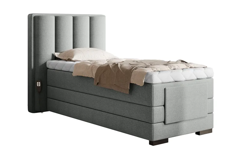 Banti Justerbar Kontinentalseng 90x200 cm - Grå - Møbler - Senger - Regulerbare senger