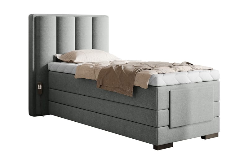 Banti Justerbar Kontinentalseng 90x200 cm - Grå - Møbler - Senger - Regulerbare senger