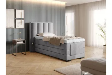 Banti Justerbar Kontinentalseng 90x200 cm - Grå - Møbler - Senger - Regulerbare senger