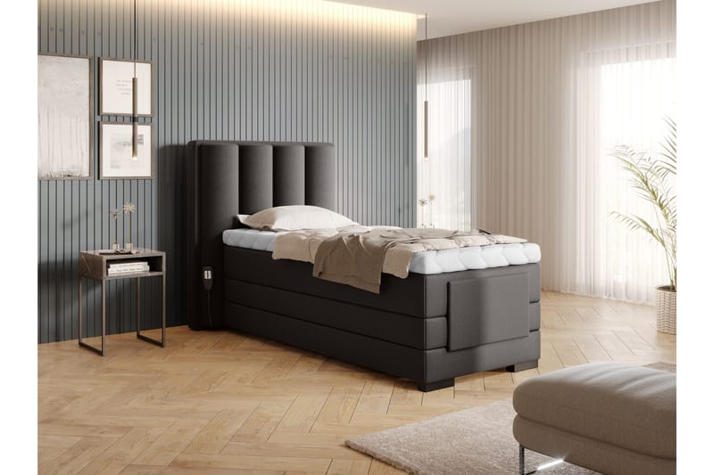 Banti Justerbar Kontinentalseng 90x200 cm - Grå - Møbler - Senger - Regulerbare senger