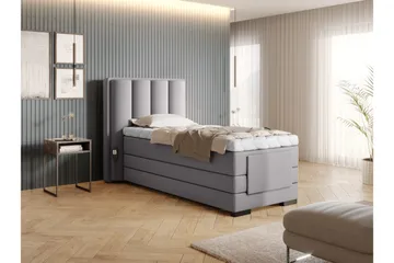 Banti Justerbar Kontinentalseng 90x200 cm - Grå - Møbler - Senger - Regulerbare senger