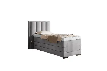 Banti Justerbar Kontinentalseng 90x200 cm - Grå - Møbler - Senger - Regulerbare senger