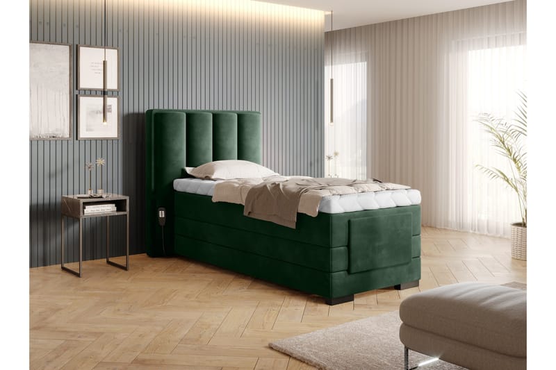 Banti Justerbar Kontinentalseng 90x200 cm - Grønn - Møbler - Senger - Regulerbare senger