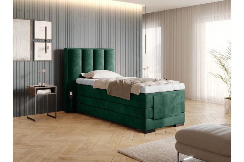 Banti Justerbar Kontinentalseng 90x200 cm - Grønn - Møbler - Senger - Regulerbare senger