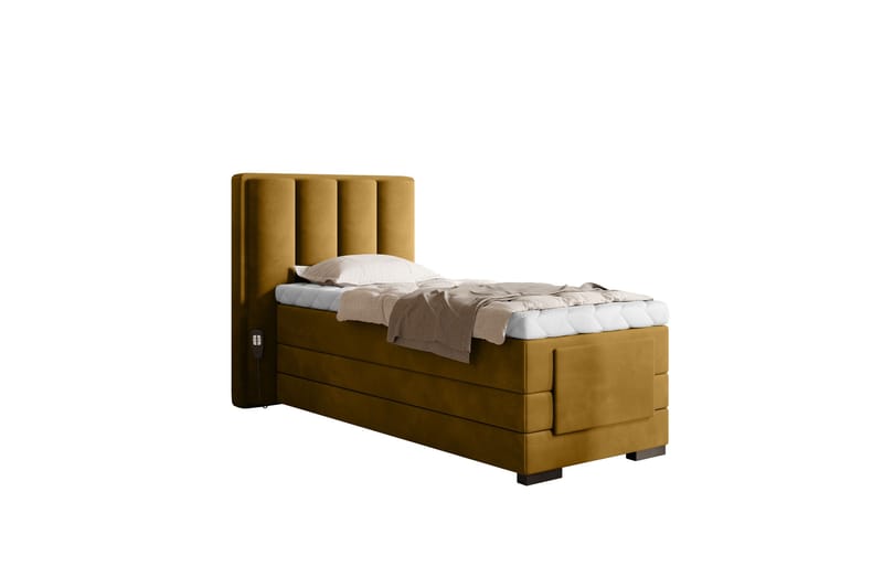 Banti Justerbar Kontinentalseng 90x200 cm, Gul