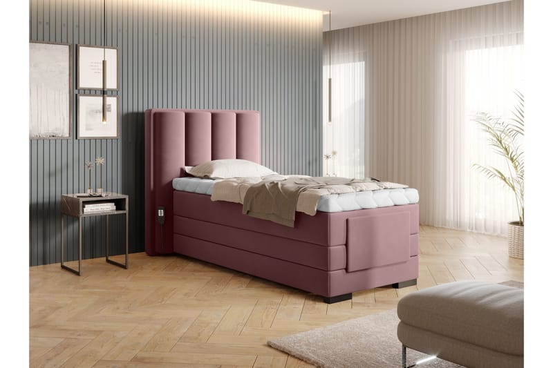 Banti Justerbar Kontinentalseng 90x200 cm - Rosa - Møbler - Senger - Regulerbare senger