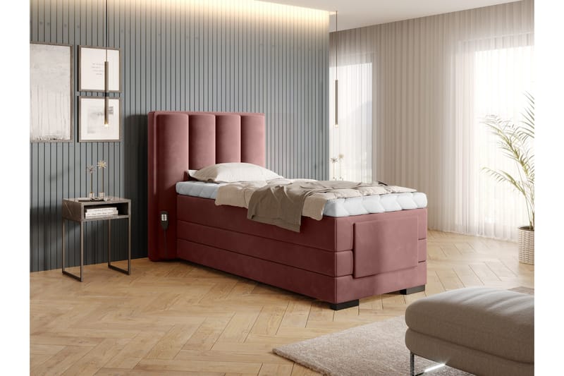 Banti Justerbar Kontinentalseng 90x200 cm - Rosa - Møbler - Senger - Regulerbare senger