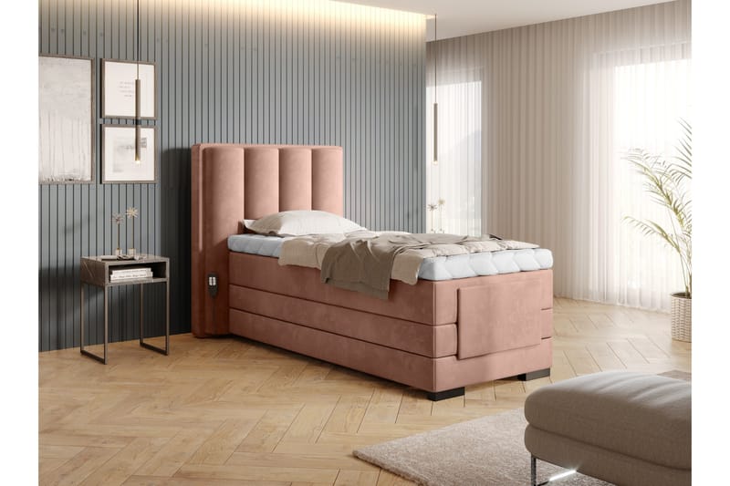 Banti Justerbar Kontinentalseng 90x200 cm - Rosa - Møbler - Senger - Regulerbare senger