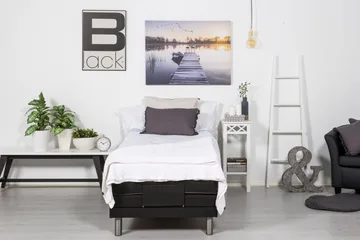 Detroit Justerbar Seng 90x200 cm Hev og senk - Svart - Møbler - Senger - Regulerbare senger
