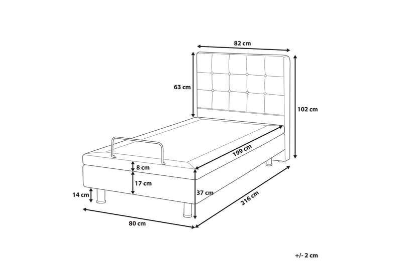 Kabbebo seng justerbar 80x200 cm - Møbler - Senger - Regulerbare senger