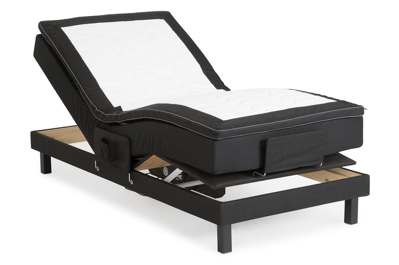 Royal Justerbar Seng 90x200 - Svart - Møbler - Senger - Regulerbare senger