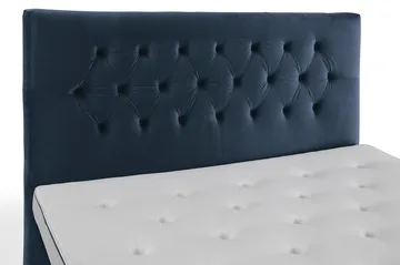 Royal Velvet komplett sengepakke 160x200 cm - Mørkeblå med høye gullben - Møbler - Senger - Kontinentalsenger