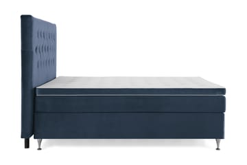 Royal Velvet komplett sengepakke 160x200 cm - Mørkeblå med lave sølvben - Møbler - Senger - Kontinentalsenger