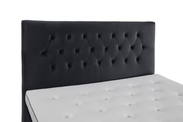 Royal Velvet Komplett Sengepakke 160x200 cm - Svart Fløyel/Dreide Ben - Møbler - Senger - Kontinentalsenger