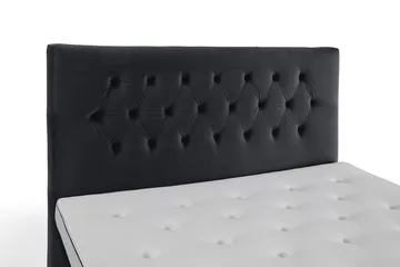 Royal Velvet komplett sengepakke 160x200 cm - Svart med høye gullben - Møbler - Senger - Kontinentalsenger