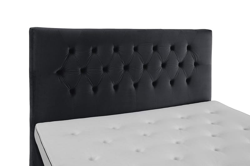 Royal Velvet komplett sengepakke 160x200 cm - Svart med høye sølvben - Møbler - Senger - Kontinentalsenger