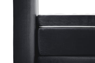 Royal Velvet komplett sengepakke med fløyelsseng 180x200 cm - Svart med høye sølvben - Møbler - Senger - Kontinentalsenger
