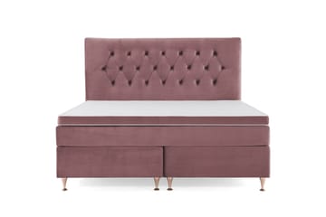Royal Velvet Kontinentalseng 180x200 cm - Rosa Fløyel/Lave Rosében - Møbler - Senger - Kontinentalsenger