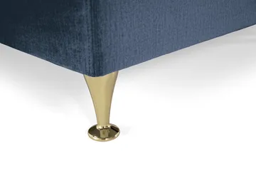 Royal Velvet Kontinentalseng 210x210 cm - Mørkeblå Fløyel/Lave Gullben - Møbler - Senger - Kontinentalsenger