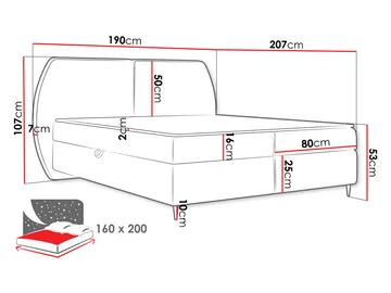Rynricon Sengepakke Kontinentalseng 160x200 cm - Gul - Møbler - Senger - Kontinentalsenger