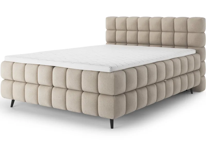 Sabeno sengepakke Bubblig kontinentalseng med oppbevaring 140x200 cm, svart