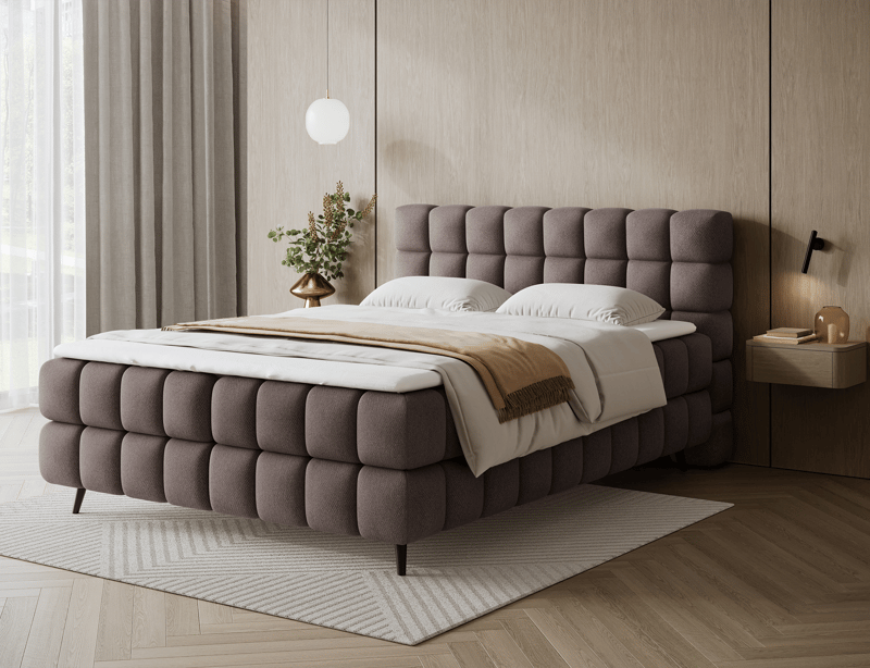 Sabeno sengepakke Bubblig kontinentalseng med oppbevaring 180x200 cm - Tonall 22 - Møbler - Senger - Kontinentalsenger