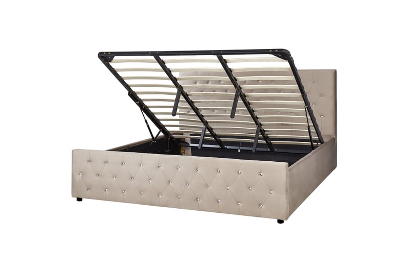 Saleux Sengramme 180x200 cm - Taupe - Møbler - Senger - Senger med oppbevaring