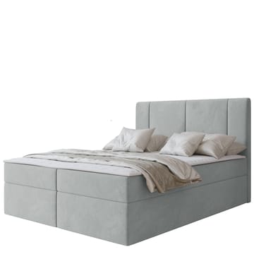 Salricus Kontinentalseng 180x200 cm med Oppbevaring - Lysegrå - Møbler - Senger - Kontinentalsenger