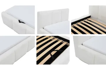 Salvenor Sengeramme med Oppbevaring 90x200 cm - Beige - Møbler - Senger - Sengeramme & sengestamme