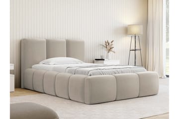 Salvenor Sengeramme med Oppbevaring 90x200 cm - Beige - Møbler - Senger - Sengeramme & sengestamme