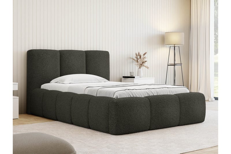 Salvenor Sengeramme med Oppbevaring 90x200 cm - Grå - Møbler - Senger - Sengeramme & sengestamme